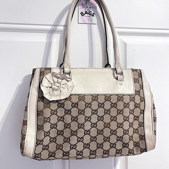 Gucci: Trophy Flower GG Monogram Hobo Shoulder Bag
